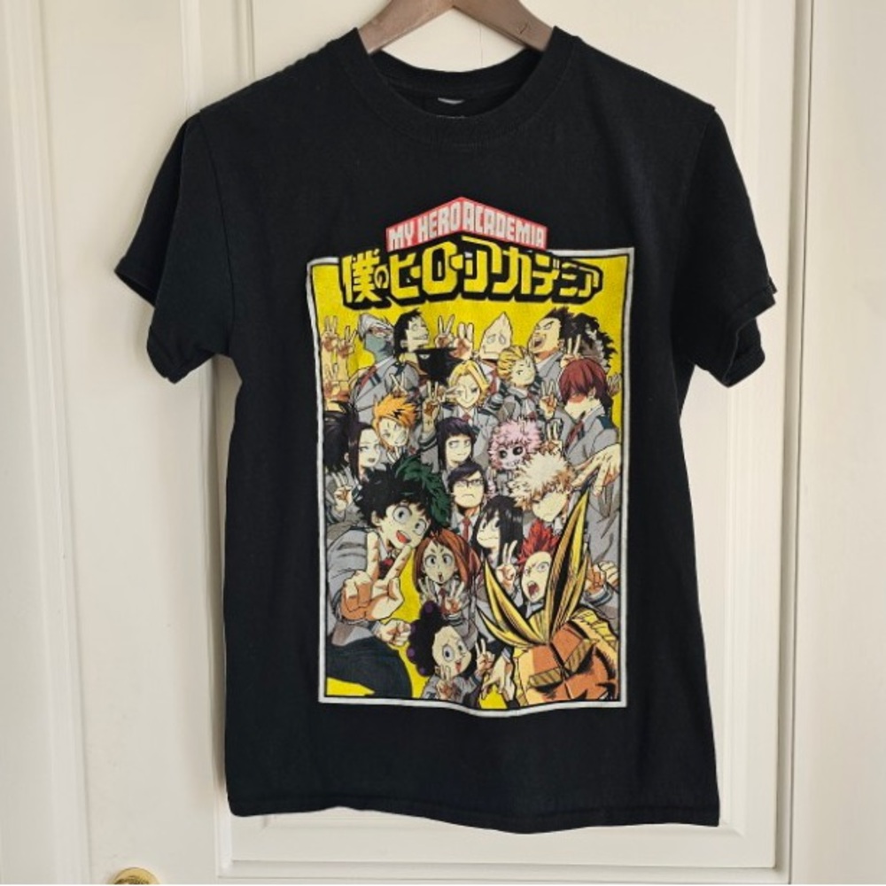MY HERO ACADEMIA Anime T shirt Black Size Small 100% Cotton